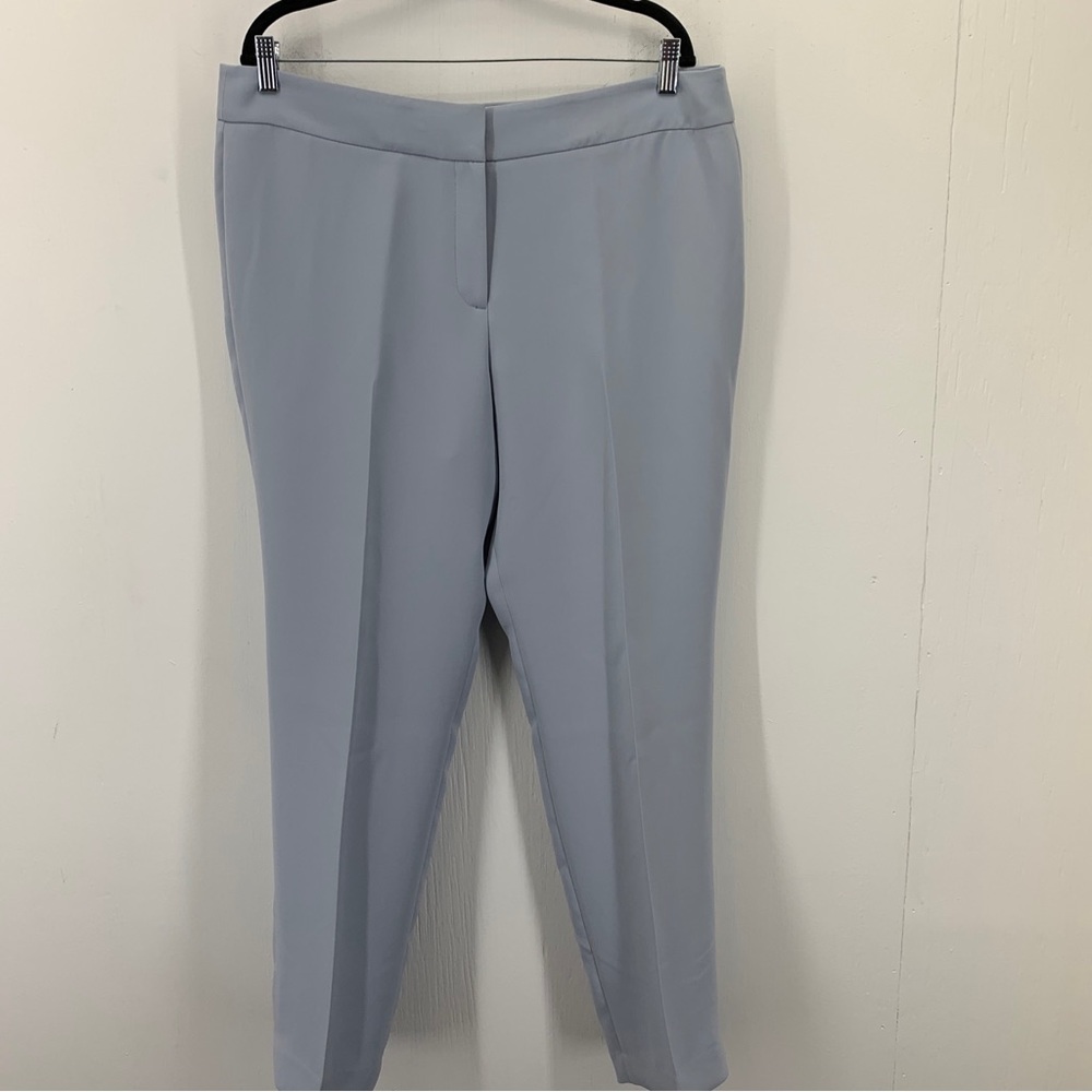 Talbots Womens 16 Pants Trousers Blue Gray Straight Leg Light Weight